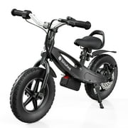 iSinwheel SK12 Electric Balance Bike for Kids, 150W for 3-6 age, Two Speed up to 6.2 mph Motorcycle , 12 inch Pneumatic Tire with Dual Brake for Boys and Girls Black