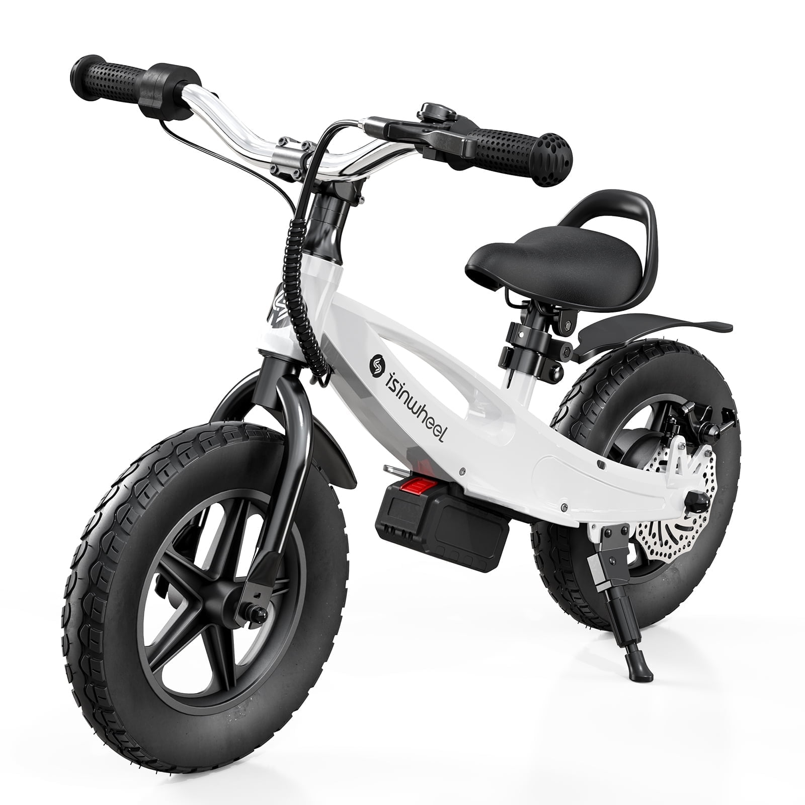 Walmart Black Friday Deals 2025 - iSinwheel SK12 Kids Electric Balance Bike, 150W, 3-6 Age, Dual Speed, 12 inch Pneumatic Tire, Dual Brake, White