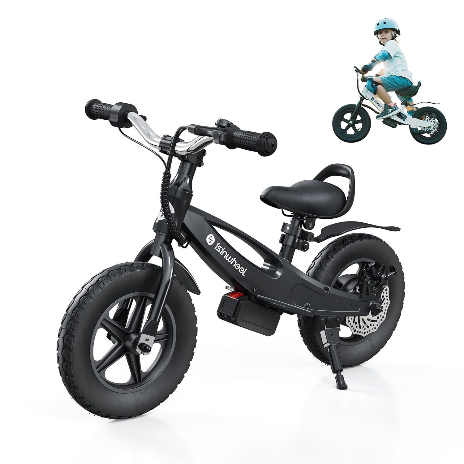 iSinwheel SK12 Kids Electric Balance Bike with Adjustable Seat, Two