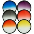 thumbnail image 1 of iSnapPhoto 6 Piece 72mm Gradual Color Filter Kit for: Sigma 18-35mm f/1.8 DC HSM Art Lens for Canon EF (210-101) Purple Grey Blue Red Orange Yellow, with Carry Pouch - Multicoated Glass, 1 of 4