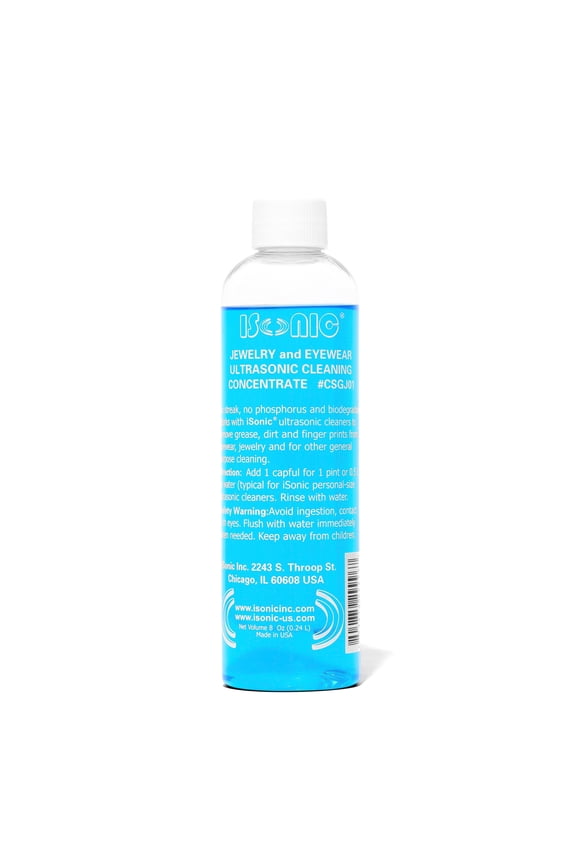 ® CSGJ01 Ultrasonic Jewelry/Eye Wear Cleaning Solution Concentrate, 8OZ bottle