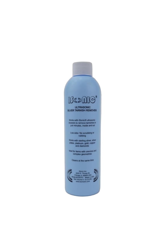 Ultrasonic Silver Tarnish Remover, CSST01, 8 fl oz Cleaning Solution for Ultrasonic Cleaners