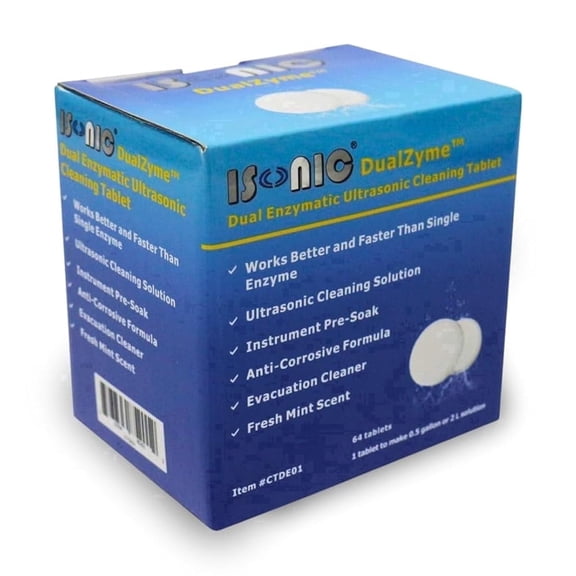 iSonic Enzymatic Cleaning Tablets for Ultrasonic Cleaners, 60 Count, Model CTDE01