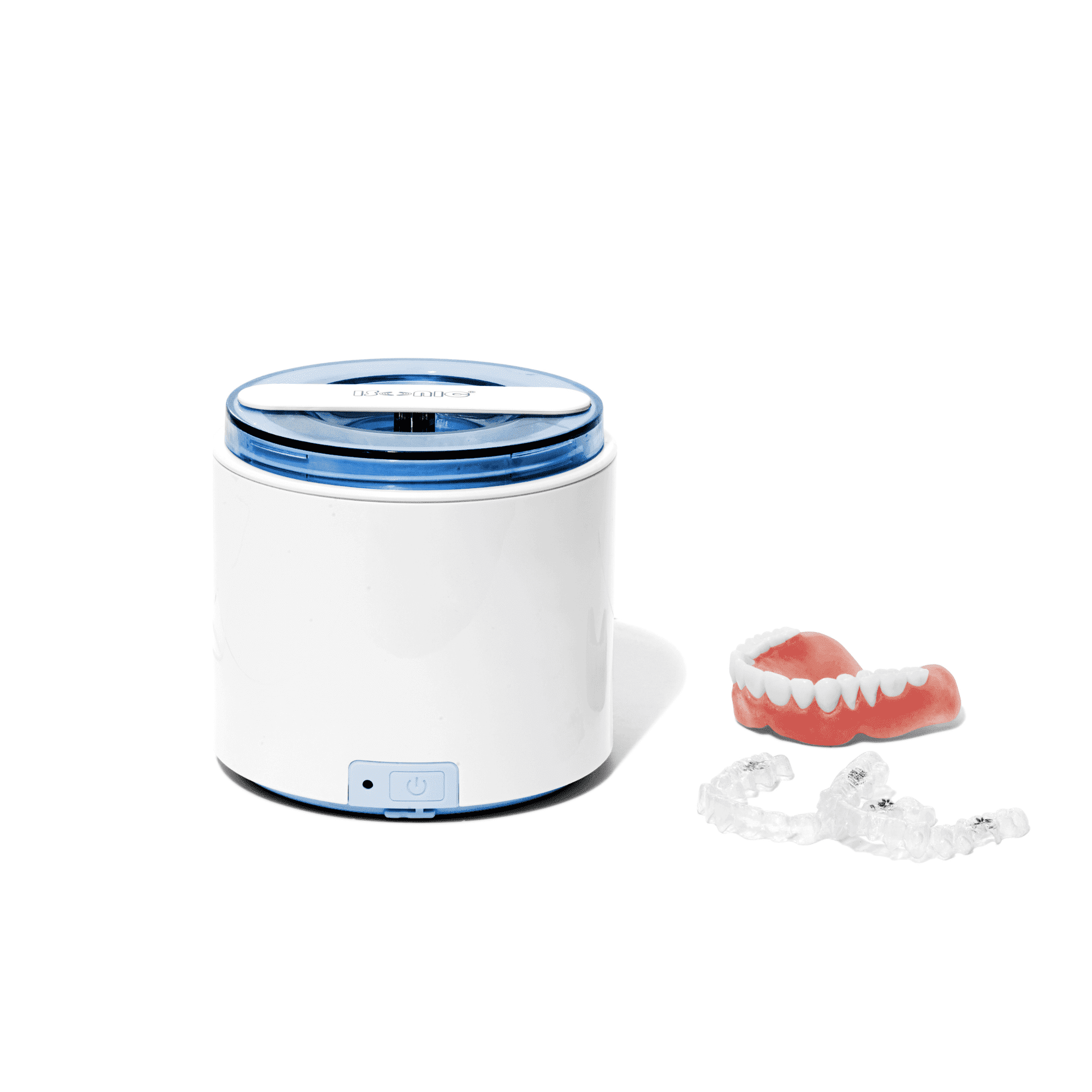 iSonic DS180 Ultrasonic Retainer & Denture Cleaner Machine, 25W Sweeping Frequency, Detachable Cord, White