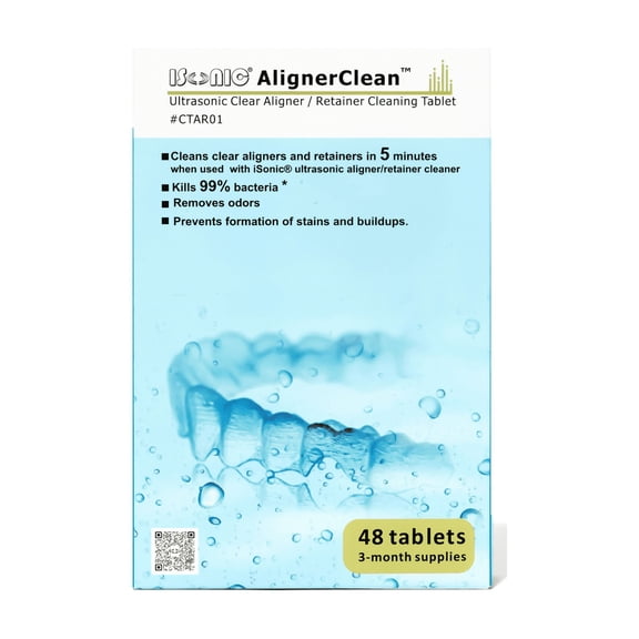 iSonic Ultrasonic Cleaning Tablets for Oral Appliances, Jewelry, and Household Items