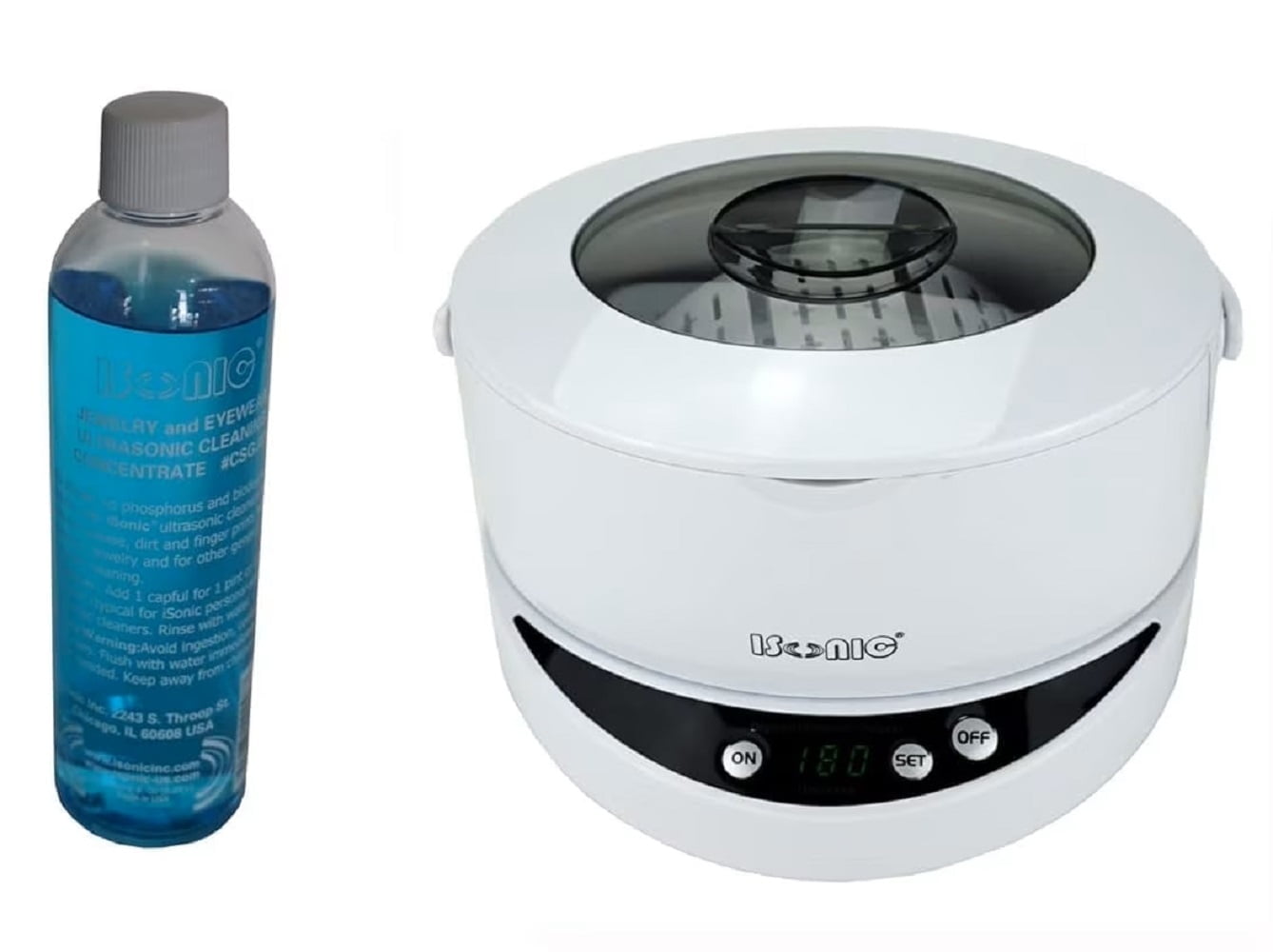 iSonic Ultrasonic Jewelry Cleaner Cds200b With Cleaning Solution Concentrate Csgj01, 110v