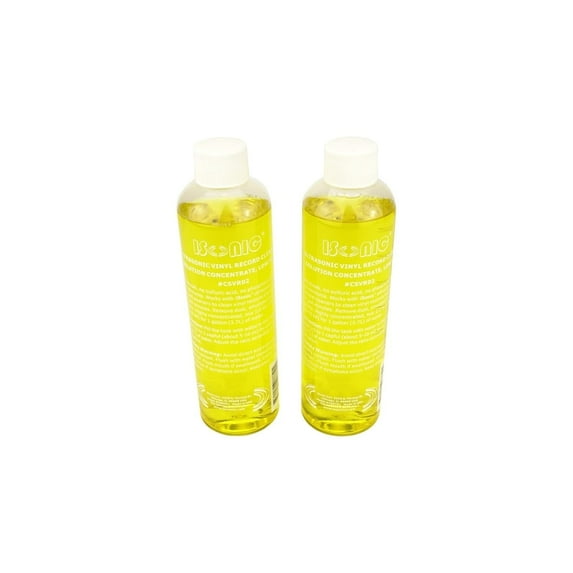 iSonic Vinyl Record Cleaning Solution Concentrate, Low Foam Cleaner, CSVR02x2 (2-Pack)