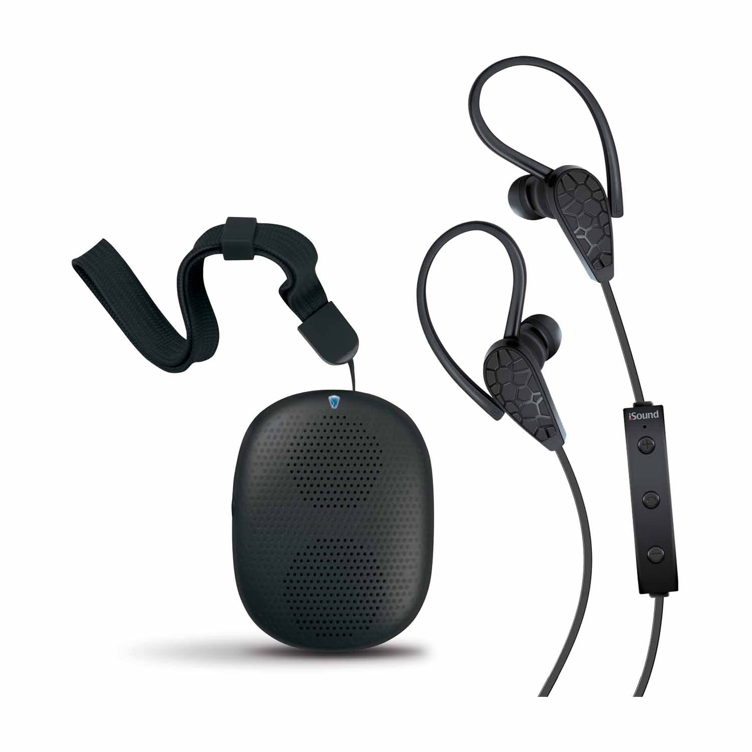 iSound 2 in 1 Wireless Bluetooth Stereo Earbuds and Speaker Kit