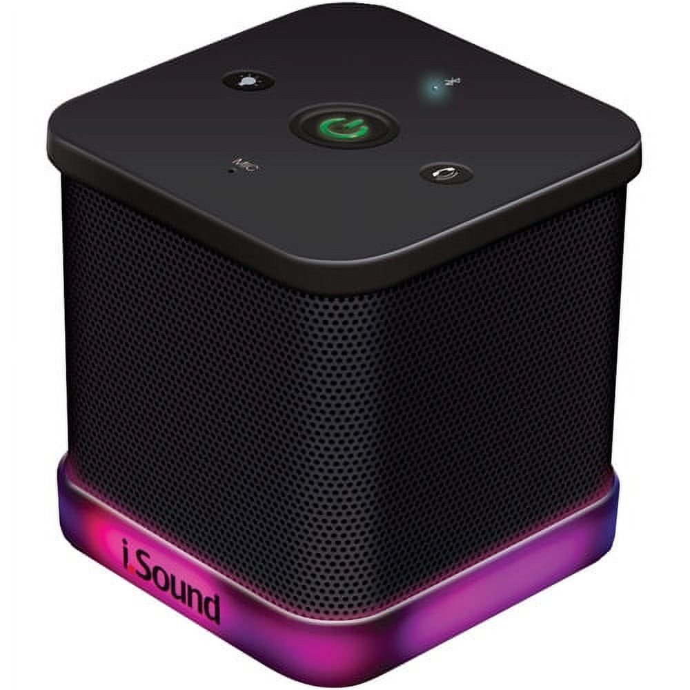 iSound iGlowSound Cube Bluetooth Speaker (black) - image 1 of 3