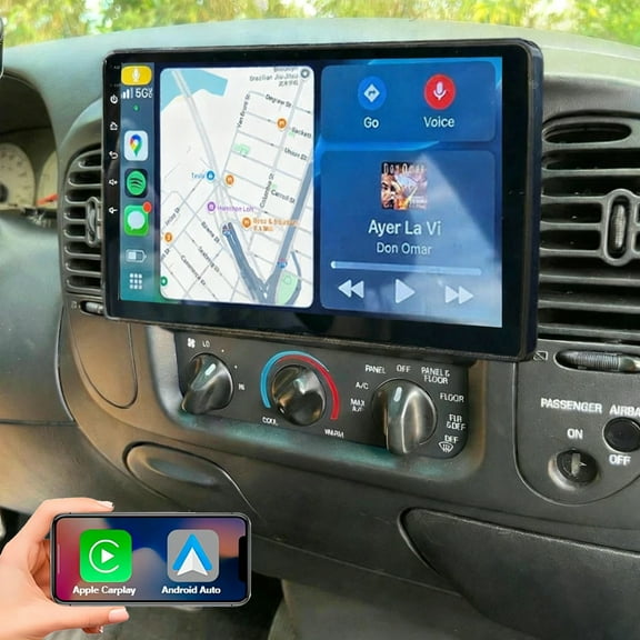 iSpchen 4+64G Car Radio for Ford F150 1997-2004 with Wireless CarPlay Android Auto 10.1” IPS Touch Screen GPS Bluetooth WiFi FM RDS DSP Backup Camera