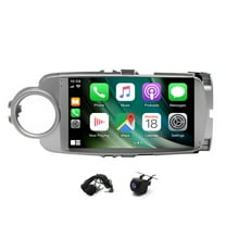 iSpchen 9in Android 13 Car Stereo Radio for Toyota Yaris 2012-2017 Built-in Wireless CarPlay Android Auto, Car GPS Navigation with Bluetooth WiFi FM/RDS SWC   AHD Backup Camera