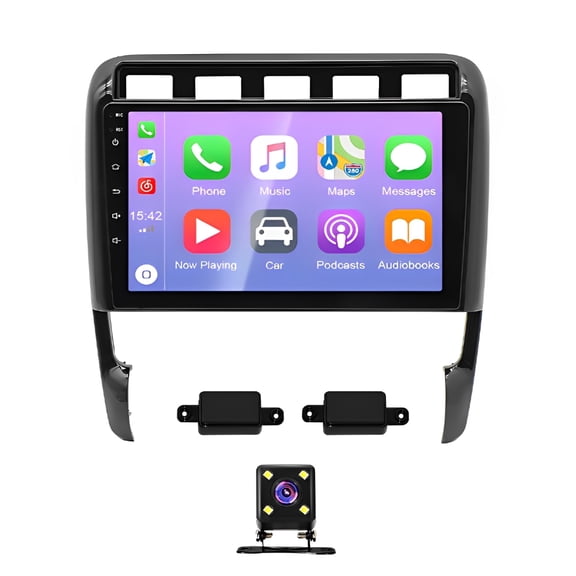 iSpchen Android 13 Car Stereo Radio for Porsche Cayenne 2002-2010 Built-in Wireless CarPlay Android Auto, 9in Head Unit with Bluetooth WiFi FM/RDS SWC GPS Navigation + Backup Cam