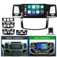 thumbnail image 1 of iSpchen Android 13 Car Stereo Radio for Toyota Fortuner Hilux 2005-2014, 9" Car Multifunctional Player Support Carplay Android Auto GPS Navigation WIFI Bluetooth Rear Camera 2GB RAM + 32GB ROM, Black, 1 of 12