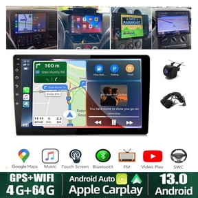 iSpchen Android Car Stereo for Chevrolet Silverado 1999-2006 with Wireless CarPlay Android Auto Mirror Link 4G+64G 10.1 Inch Touchscreen Bluetooth GPS Navigation WiFi FM Backup Camera MIC