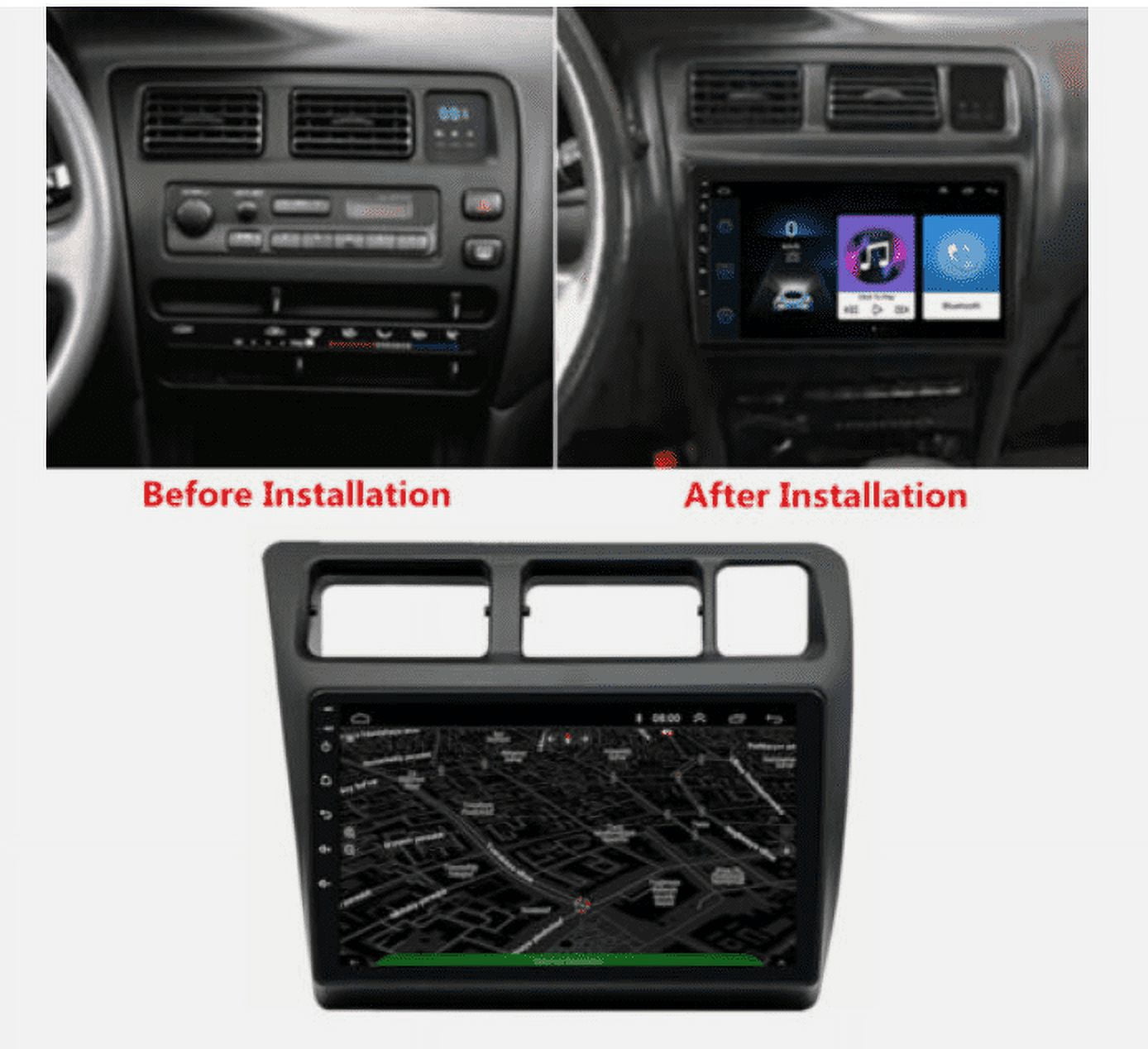 iSpchen Car Stereo Radio For 1991-1997 Toyota Corolla Lhd Android 13 Car Navigation 9 Inch Built-In Carplay+Android Auto, 2+32GB Wifi Bluetooth Radio With AHD Camera+Microphone