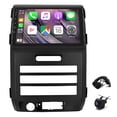 thumbnail image 1 of iSpchen Car Stereo Radio for Ford F150 F-150 2009-2014 Built-in Wireless CarPlay Android Auto, 9in Android 13 Touch Screen with Bluetooth WiFi FM/RDS SWC GPS + AHD Backup Camera, 1 of 9
