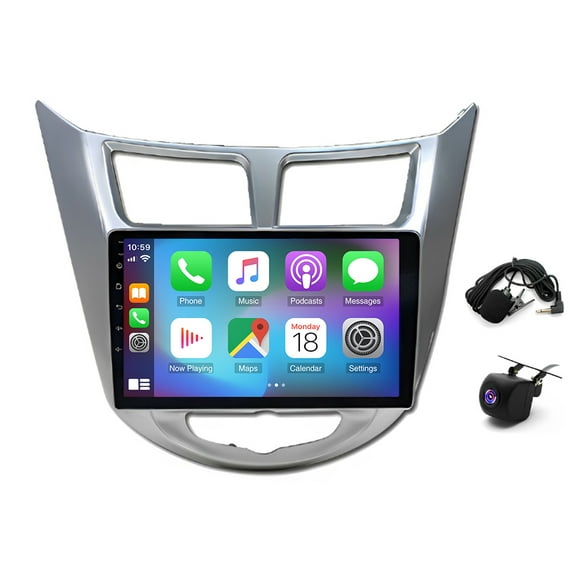 iSpchen Car Stereo Radio for Hyundai Accent 2012-2017 with Wireless CarPlay Android Auto, 9in Android 13 Touch Screen Bluetooth WiFi FM/RDS SWC GPS Navigation Head Unit