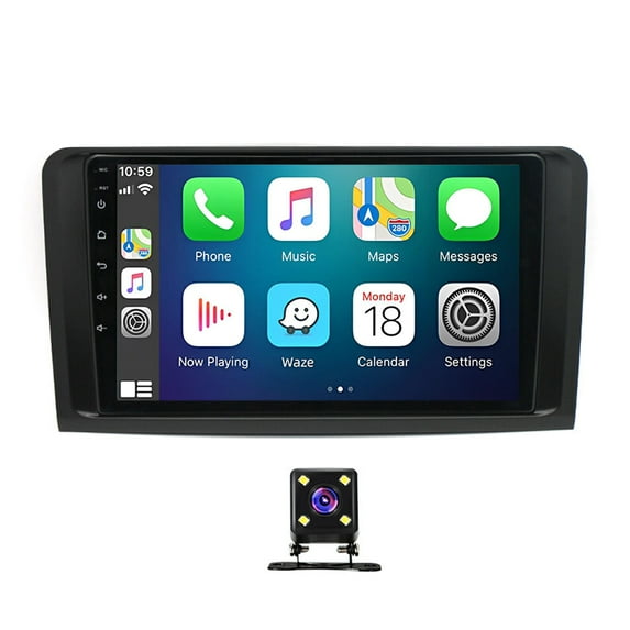iSpchen Car Stereo Radio for Mercedes Benz ML GL 2005-2011 with Wireless CarPlay Android Auto, 9in Android 13 Touch Screen Bluetooth WiFi FM/RDS SWC GPS Navigation