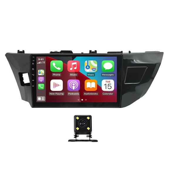 iSpchen Car Stereo Radio for Toyota Corolla 2014-2016 Built-in Wireless CarPlay Android Auto, 10in Android 13 Touch Screen Head Unit with Bluetooth WiFi FM/RDS SWC GPS Navigation