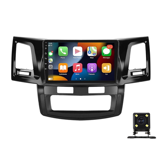 iSpchen Car Stereo Radio for Toyota Hilux 2005-2014 Built-in Wireless CarPlay Android Auto, Android 13 9in IPS Touchscreen with Bluetooth WiFi FM/RDS DSP SWC GPS Navigation Head Unit