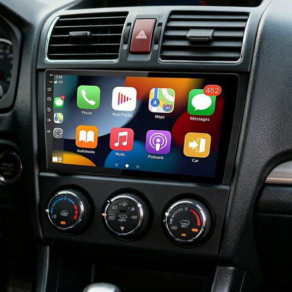 iSpchen Car Stereo for Subaru Foreste/Impreza WRX 2008-2014, 9" Android 13 Touch Screen Radio with Carplay Android Auto GPS Navigation WiFi Bluetooth SWC Mirror Link, Mic Backup Camera