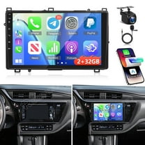 iSpchen Car Stereo for Toyota Corolla 2017-2018 built-in Wireless Carplay Android Auto 9in IPS Touchscreen Car Radio with GPS Navigation Bluetooth Wifi FM/RDS SWC   AHD Camera