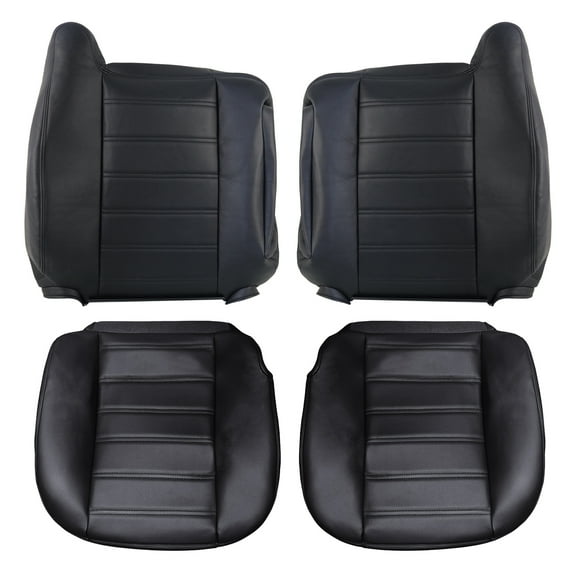 iSpchen Driver/ Passenger Bottom-Top Seat Cover Leather Seat Cover Replacement for Hummer H2 2003-2007