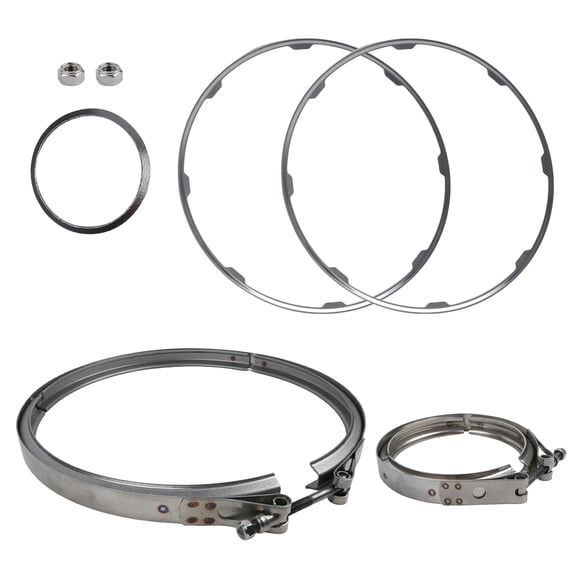 iSpchen Exhaust DPF Clamp and Gasket Kit for Volvo & Mack Diesel Trucks, Replacement (22778070, 23108406)