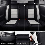iSpchen Genuine Leather Car Seat Cover Set for Kia Sportage 1995-2024, Forte 2010-2023, Optima 2001-2020, Seltos 2020-2024 & K5 2021-2024