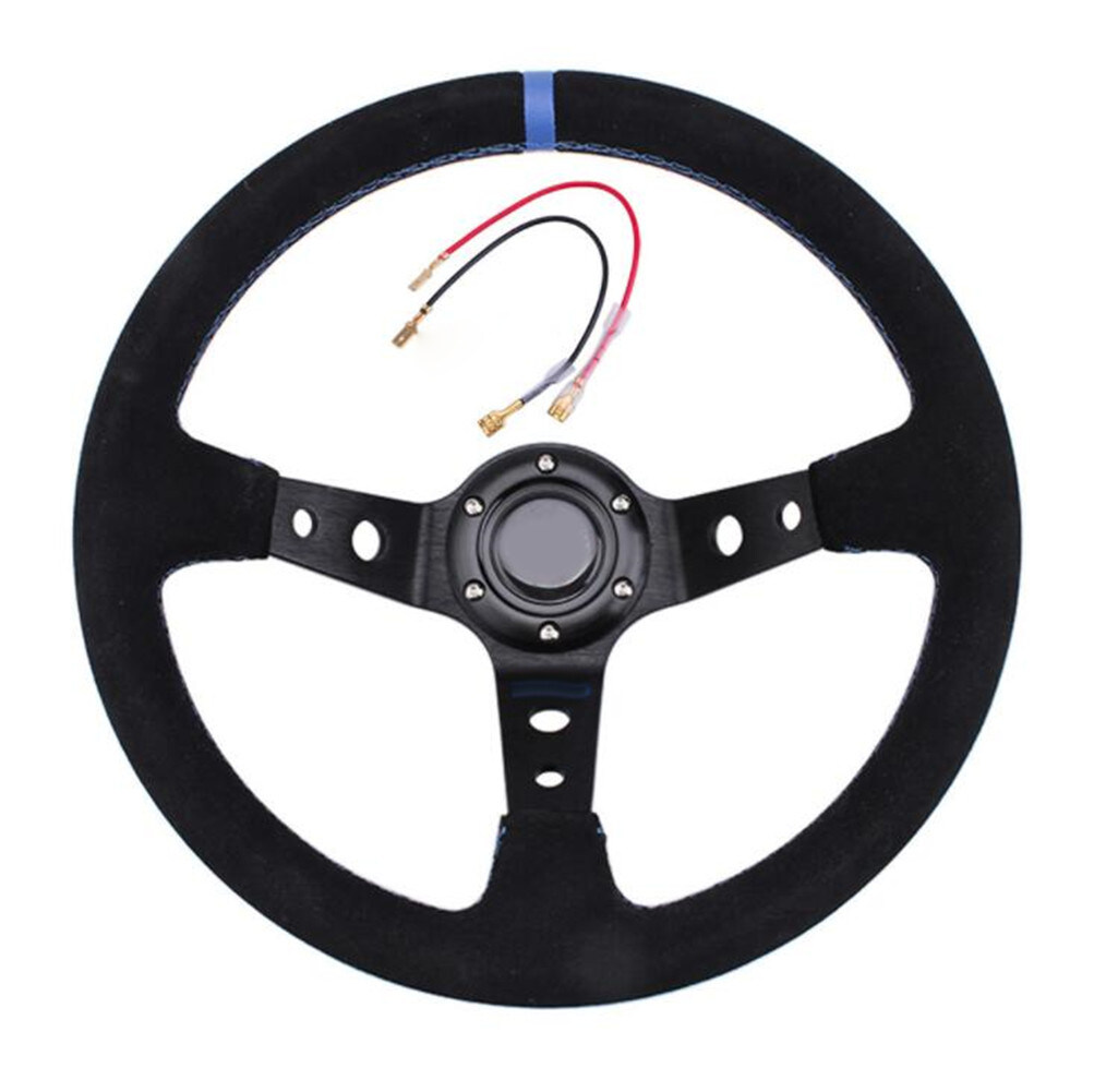 iSpchen Sport Steering Wheel 6 Bolt Rally/Drift/Race/Universal 14Inch