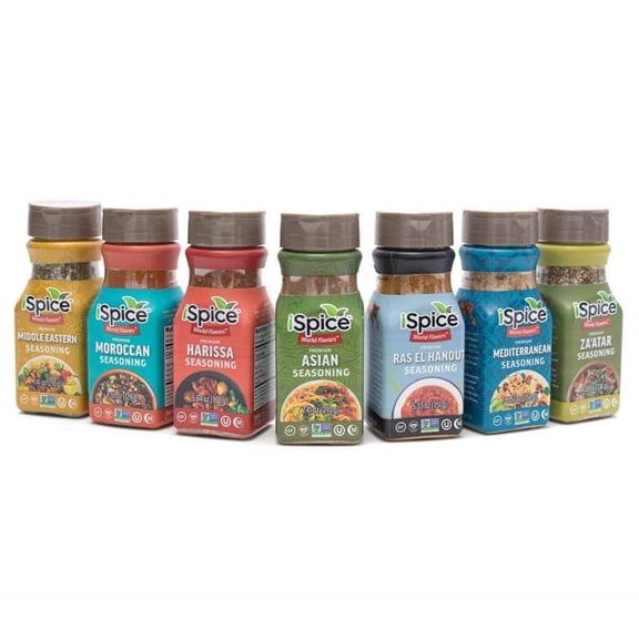 iSpice | 7 Pack of Ethnic Seasoning | Middle Earth Fire | Mixed Spice  Seasoning Gift Set | Halal | Kosher