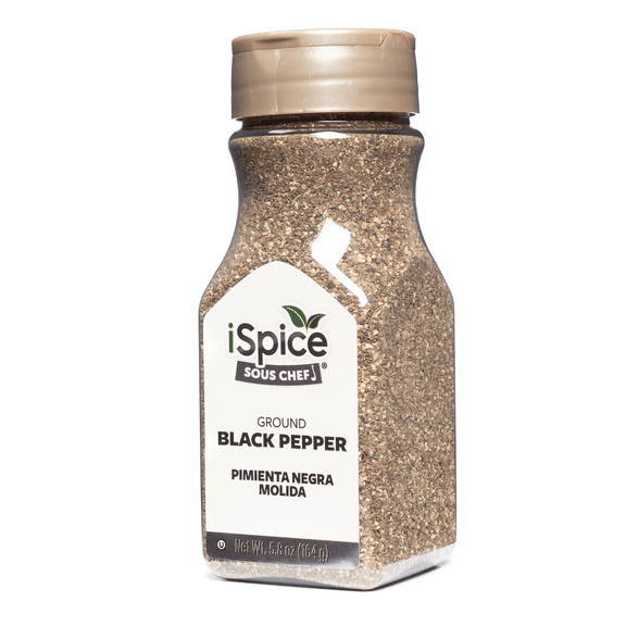 iSpice Black Pepper Ground Spice, 5.8 oz Bottle