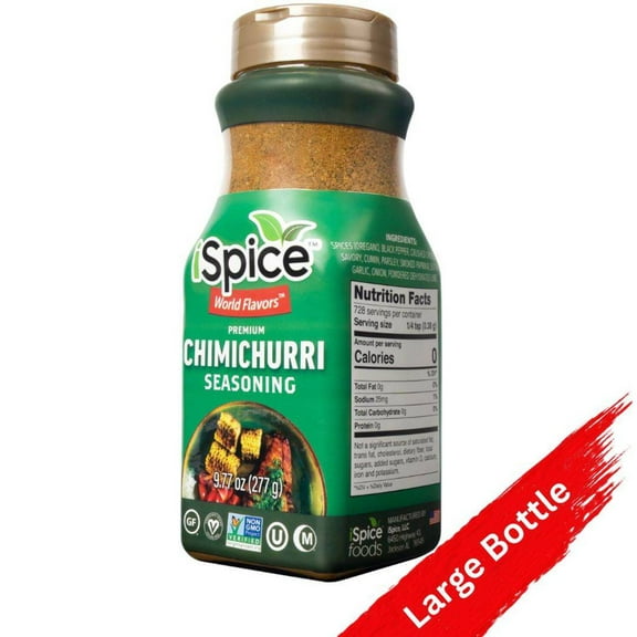 iSpice Blend | Chimichurri Seasoning | 9.77 oz | Mixed Spice Seasoning | Bulk Size | Halal | Kosher