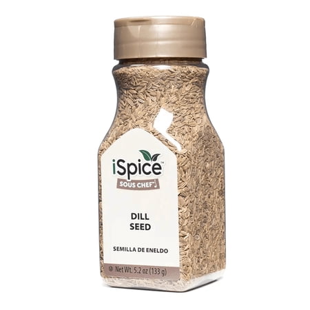 iSpice | Dill Seed | 5.2 oz | Gourmet Spice |Kosher | Food Grade bottle | Aromatic scent