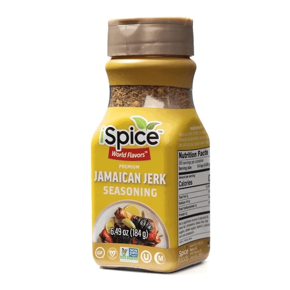 iSpice | Jamaican Jerk Seasoning | 6.49 oz | Mixed Spice  Seasoning | Halal | Kosher | Vegan