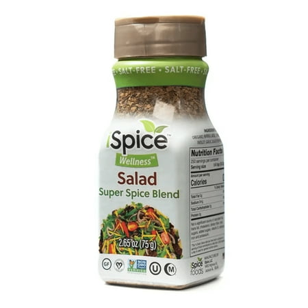 iSpice | Salt-Free Salad Seasoning | 2.65 oz | Mixed Spice Seasoning | Halal | Kosher | Sugar Free