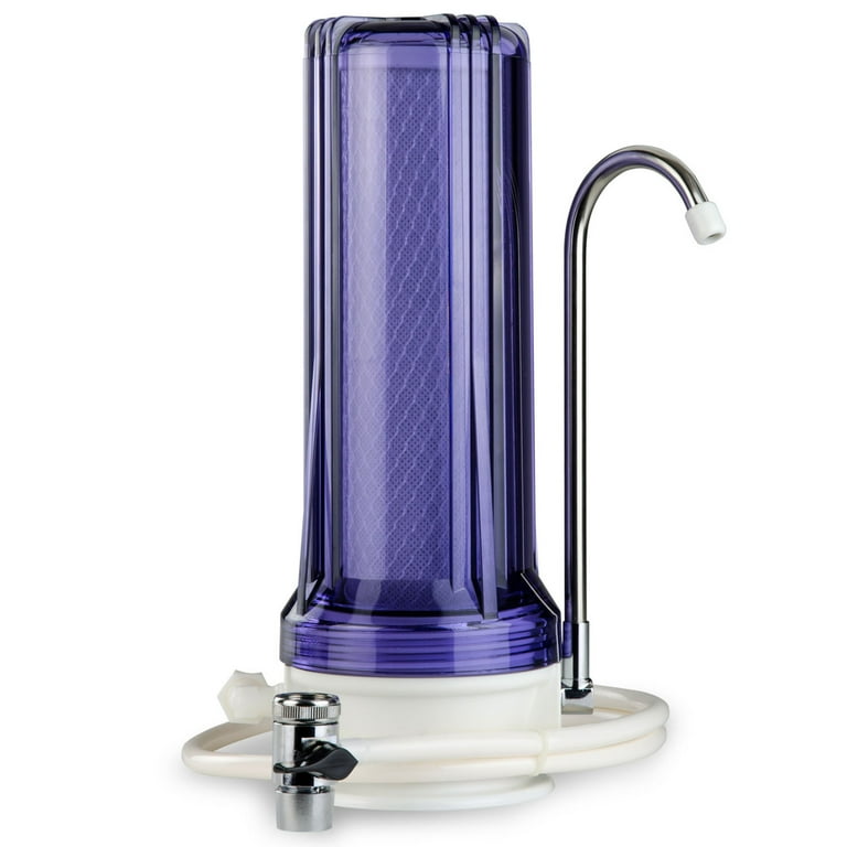 iSpring CKC1C Countertop Drinking Water Filtration System with Carbon  Filter, 2.5" x 10", Clear - Walmart.com