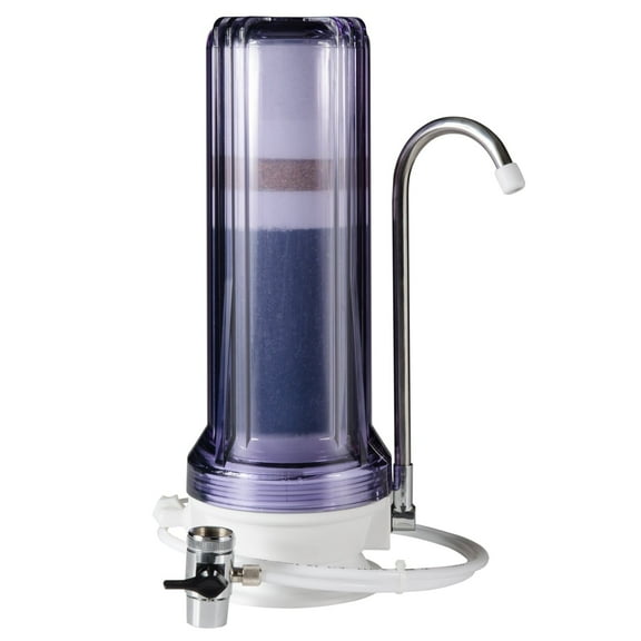 iSpring Countertop Multi Filtration Drinking Water Filter System Clear