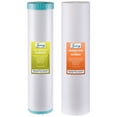 thumbnail image 1 of iSpring F2WGB22BKS 4.5” x 20” 2-Stage Whole House Water Filter Replacement Pack, Reduces Sediments, Heavy Metals, Chlorine, PFAS, Hydrogen Sulfide, Chloramine, Fits WGB22B-KS, 1 of 6