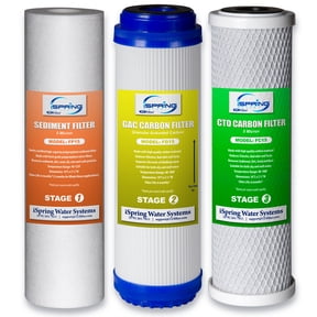 iSpring F3 6-Month Prefilter Replacement Supply Filter Cartridge Pack Set for Standard Reverse Osmosis RO Systems, F3 , Whit
