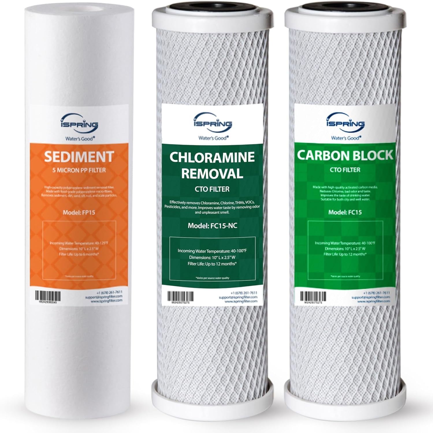 iSpring F3-NC 6-Month Prefilter Replacement Supply Filter Cartridge Pack Set for US31-NC