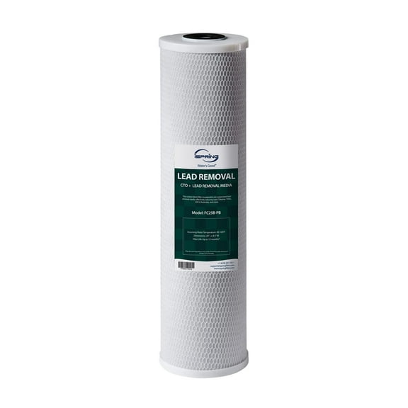 iSpring FC25B-PB 4.5 x 20 Lead, Arsenic, Cadmium, Chlorine Reducing Whole House Water Filter, SGS-Tested, Fits iSpring WGB32B Series