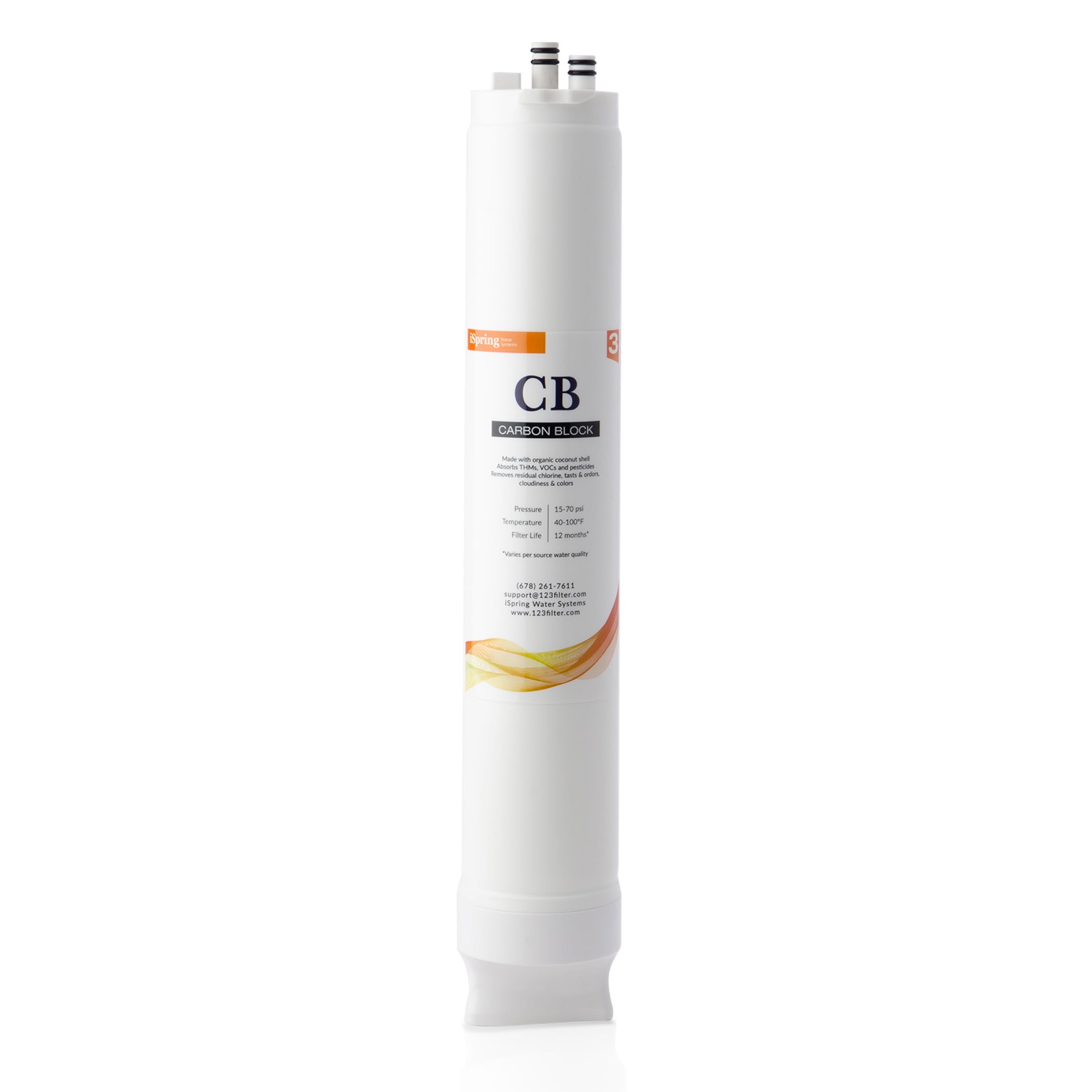 iSpring FCB500 Carbon Block Filter Replacement for RO500 Tankless Reverse Osmosis Water Filtration System