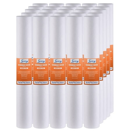 iSpring FP25X25 5 Micron 20-Inch X 2.5-Inch Sediment Filter Replacement Cartridges, 25-Pack