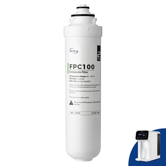 iSpring FPC100 Replacement Filter for RCD100 Countertop Reverse Osmosis System, Composite Filter, Replacement Cycle: Up to 6 Months