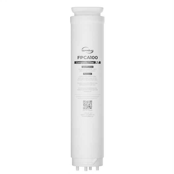 iSpring FPCA100 Replacement Filter for RCD100HCG Countertop Reverse Osmosis System, Composite Filter, with PP Sediment, Activated Carbon and Alkaline Media, Replacement Cycle: Up to 12 Months
