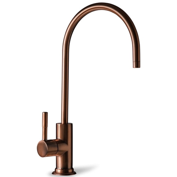 iSpring GA1-AW Reverse Osmosis, Kitchen Bar Sink Lead-Free Drinking Water Faucet, Contemporary Style, High Spout, Antique Wine