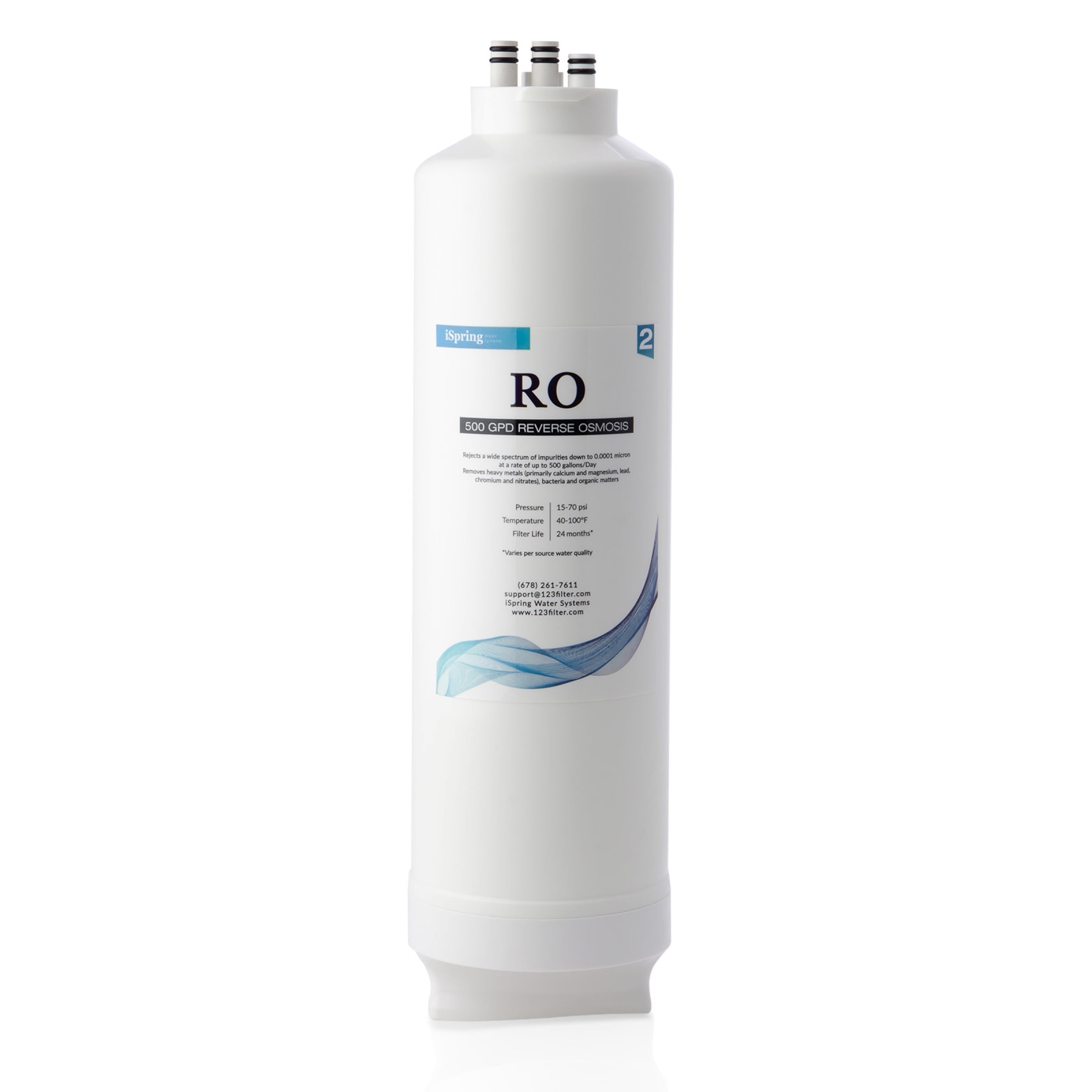 iSpring MRO500 RO Membrane Replacement Filter for Tankless Reverse Osmosis Water Filtration System RO500, 500 GPD