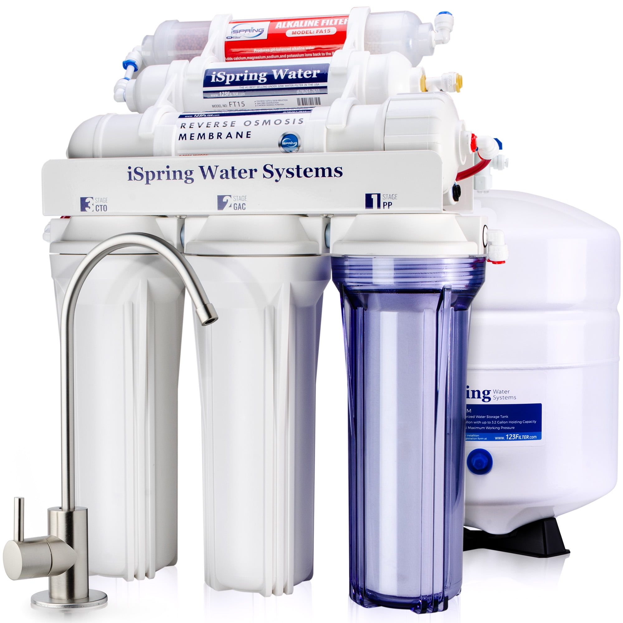 iSpring 6-Stage White Alkaline Remineralization Water Filtration System