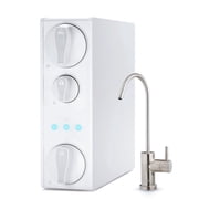 iSpring RO500-BN, NSF Certified Tankless RO Reverse Osmosis Water Filtration System, 500 GPD Fast Flow, Brushed Nickel Faucet, 21 Pure to Drain Ratio, White